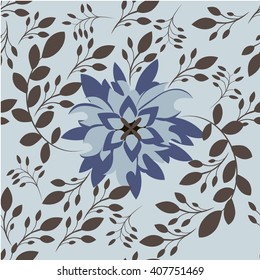Vector seamless pattern flower and floral texture 