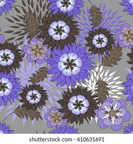 Vector seamless pattern flower and floral texture 