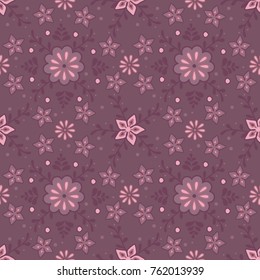 Vector seamless pattern with flower ornament