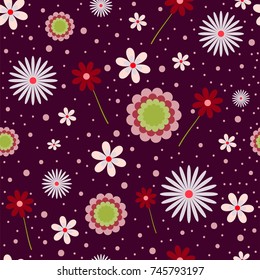 Vector seamless pattern flower. Typography background, packaging paper. Flower wallpaper. EPS 10