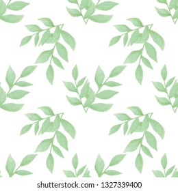 vector seamless pattern flower in watercolor style