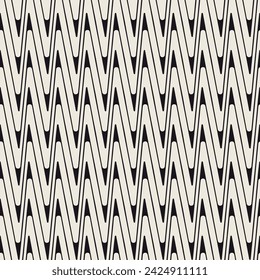 Vector seamless pattern with flower zigzags.Modern stylish texture