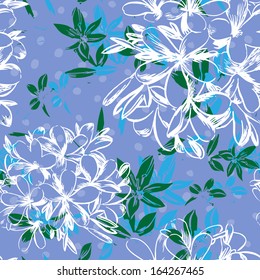 Vector seamless pattern with flowers
