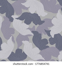 Vector seamless pattern of flowers