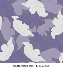 Vector seamless pattern of flowers