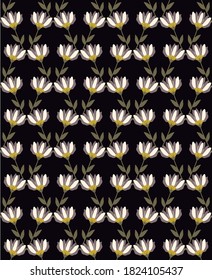 vector seamless pattern with flowers.