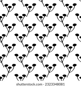 Vector seamless pattern with flowers. 