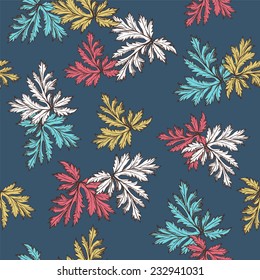 Vector seamless pattern with flowers