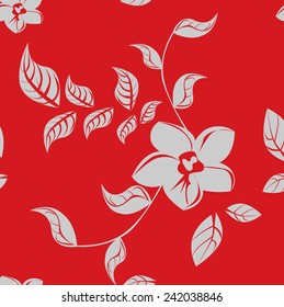 Vector Seamless Pattern Flowers 