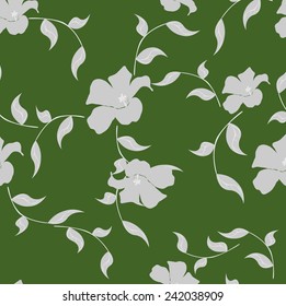 Vector Seamless Pattern Flowers 