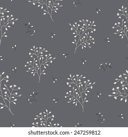 Vector seamless pattern with flowers
