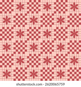 vector seamless pattern with flowers
