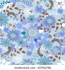  vector seamless pattern flowers