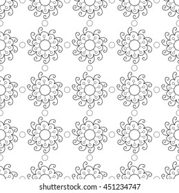 Vector seamless pattern with flowers .