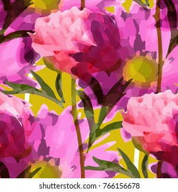 Vector seamless pattern with flowers  3