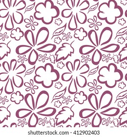Vector seamless pattern with flowers (7)