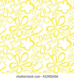 Vector seamless pattern with flowers (9)