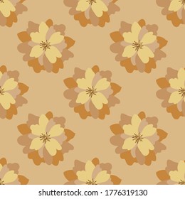 Vector seamless pattern of flowers. Background for textile or book cover, wallpaper, design, art, print.