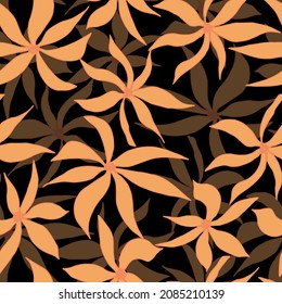 flores de patrón sin costuras vectoriales. Ilustración botánica para papel de pared, textiles, tela, ropa, papel, postales