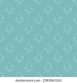 Vector seamless pattern with flowers. Botanical pattern 