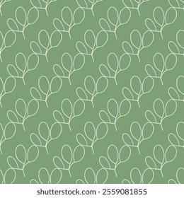 Vector seamless pattern with flowers. Botanical seamless pattern 