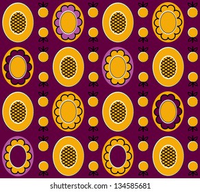Vector seamless pattern with flowers and butterflies.  You can use it for packaging design, textile design and scrapbooking.