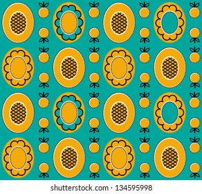 Vector seamless pattern with flowers and butterflies.  You can use it for packaging design, textile design and scrapbooking.