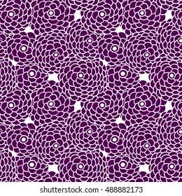 Vector seamless pattern with flowers. Chrysanthemum. daisy design.