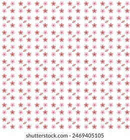 Vector seamless pattern with flowers. Design for fabric, paper, interior decor and other users. Flat design.
