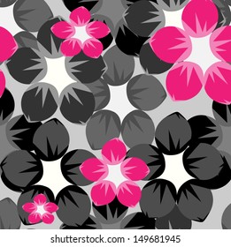 Vector seamless pattern flowers floral