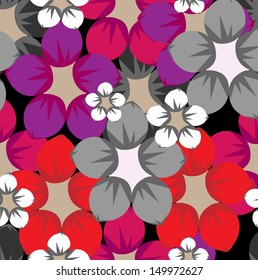 Vector seamless pattern flowers floral background 