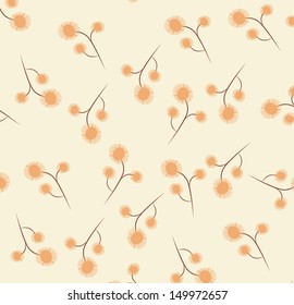 Vector seamless pattern flowers floral background 