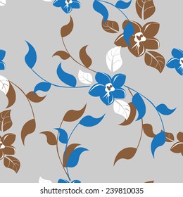 Vector seamless Pattern Flowers Floral  - illustration 