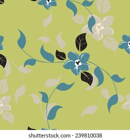 Vector seamless Pattern Flowers Floral  - illustration 