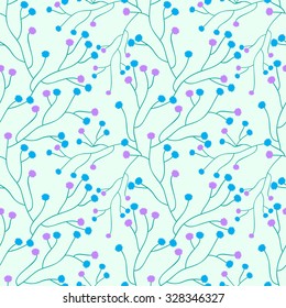 Vector seamless pattern of flowers. Floral background for the posters, greeting cards, textile, invitations, wallpaper, web design, wrapping paper.