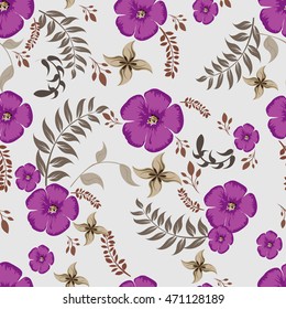 vector seamless pattern flowers and floral pattern illustration