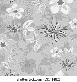 vector seamless pattern flowers and floral pattern illustration