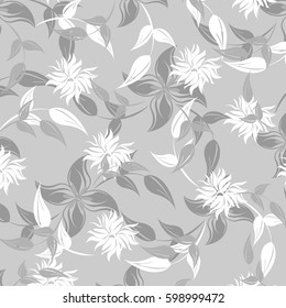 vector seamless pattern flowers and floral pattern illustration