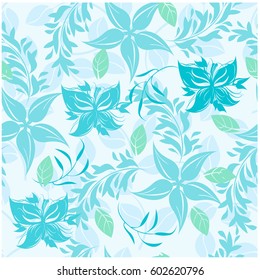 vector seamless pattern flowers and floral pattern illustration
