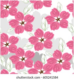 vector seamless pattern flowers and floral pattern illustration