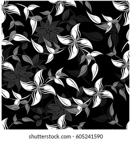 vector seamless pattern flowers and floral pattern illustration