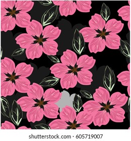 vector seamless pattern flowers and floral pattern illustration