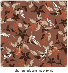 vector seamless pattern flowers and floral pattern illustration