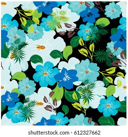 vector seamless pattern flowers and floral pattern illustration