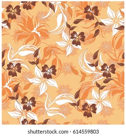 vector seamless pattern flowers and floral pattern illustration