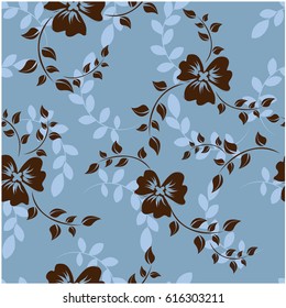 vector seamless pattern flowers and floral pattern illustration