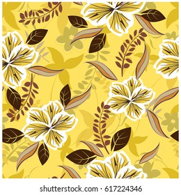 vector seamless pattern flowers and floral pattern illustration