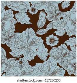 vector seamless pattern flowers and floral pattern illustration