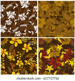 vector seamless pattern flowers and floral pattern illustration