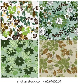 vector seamless pattern flowers and floral pattern illustration